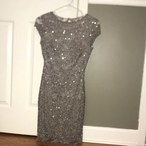 Silver open back dress